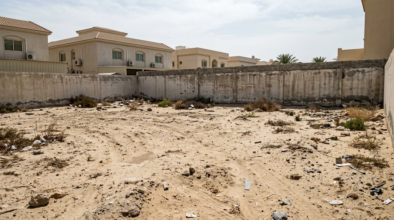 Unmaintained yard before landscaping